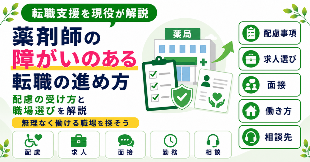 薬剤師 障がい 転職 配慮