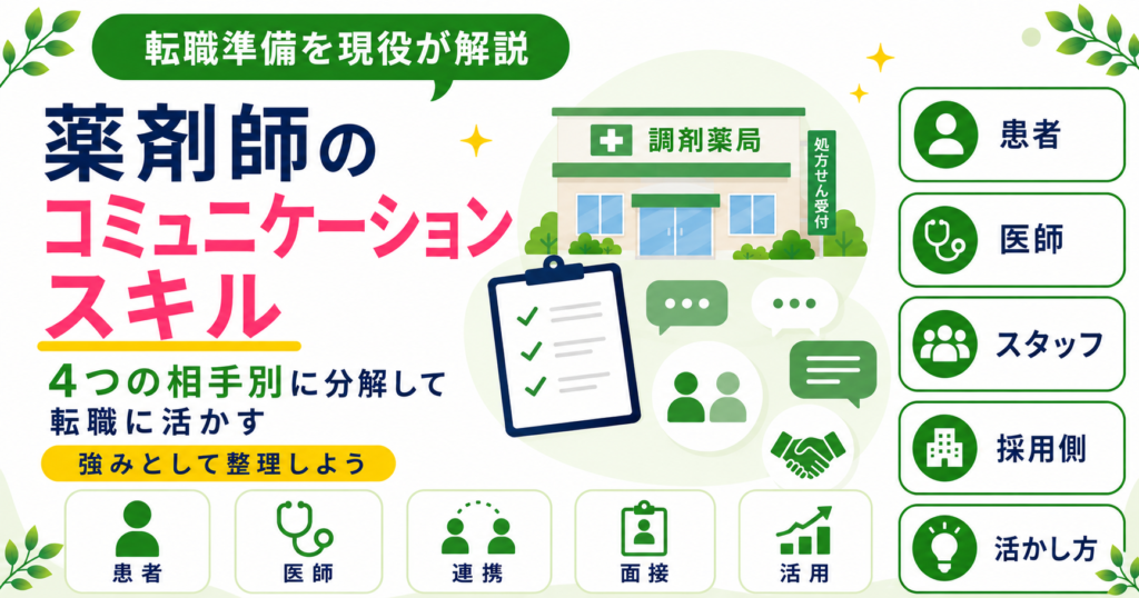 薬剤師 コミュニケーション スキル 転職