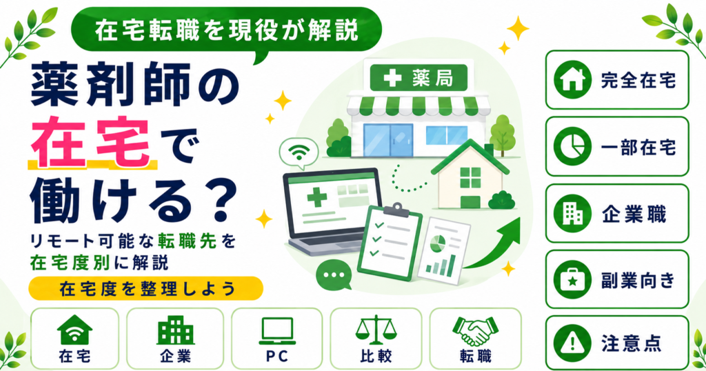 薬剤師 リモートワーク 可能 転職先