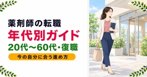 薬剤師の年代別転職ガイド｜20代〜60代・ブランク・子育てまとめ