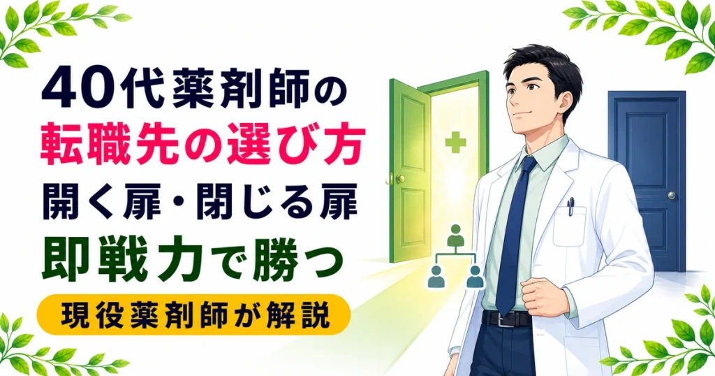 40代薬剤師の転職は厳しい？求められるものと転職先の相性を解説