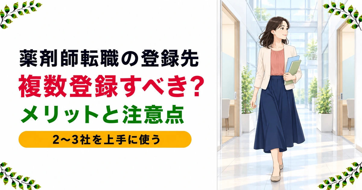 薬剤師の転職エージェントは複数登録すべき?メリット・デメリットを解説