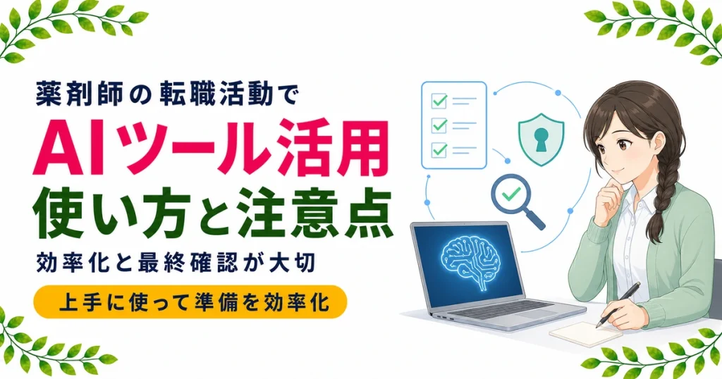 薬剤師の転職活動でAIツールを活用する方法と注意点を解説
