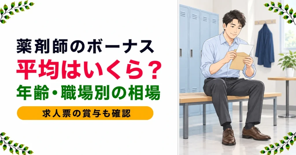 薬剤師の賞与（ボーナス）の相場は？年齢別・職場別の平均を現役薬剤師が解説
