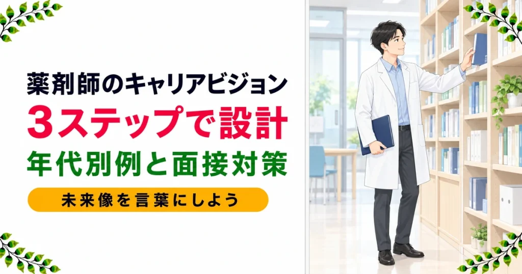 薬剤師のキャリアビジョンと転職｜3ステップの設計方法・年代別例・面接の伝え方