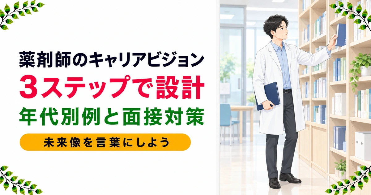 薬剤師のキャリアビジョンと転職｜3ステップの設計方法・年代別例・面接の伝え方