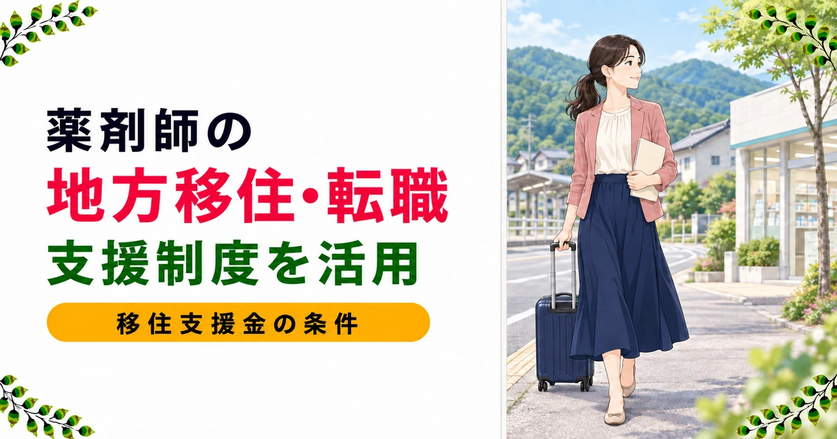 薬剤師の地方移住・転職に使える支援制度|移住支援金の条件と活用法