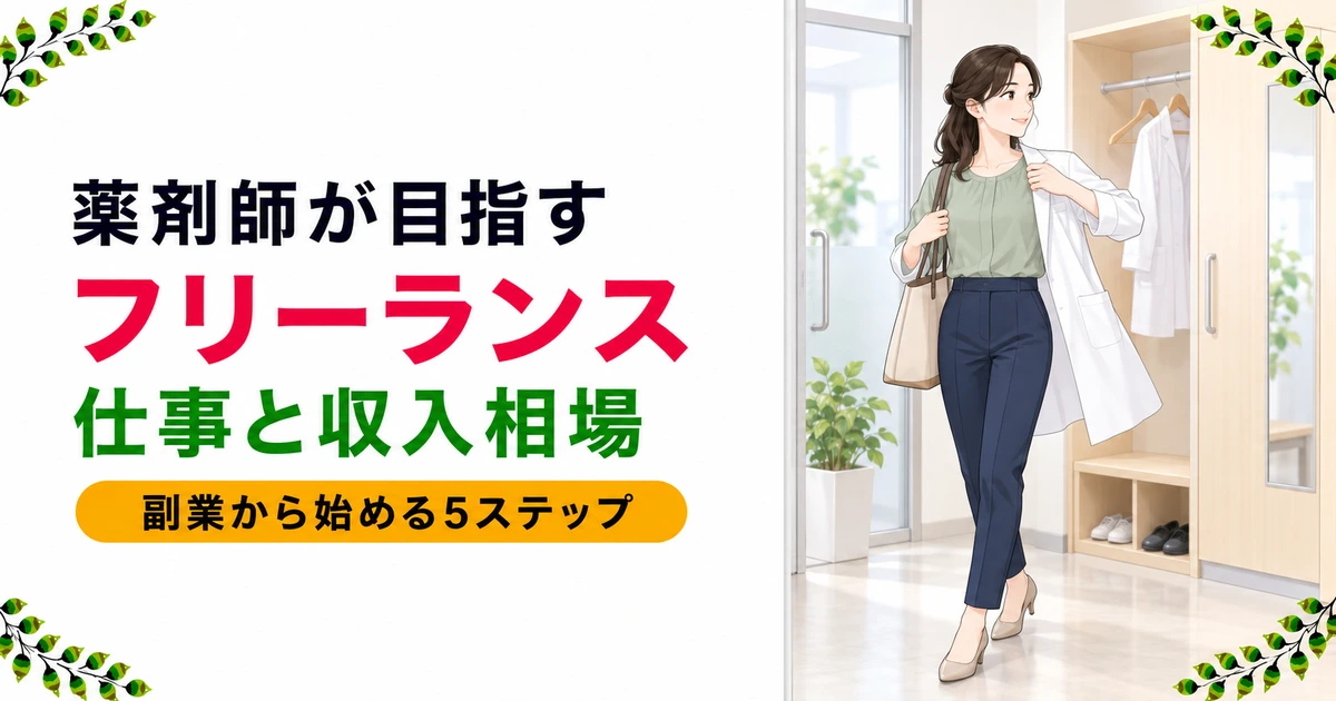 薬剤師のフリーランスのなり方完全ガイド|5ステップ・仕事の種類と収入相場・副業からの移行戦略を現役薬剤師が解説
