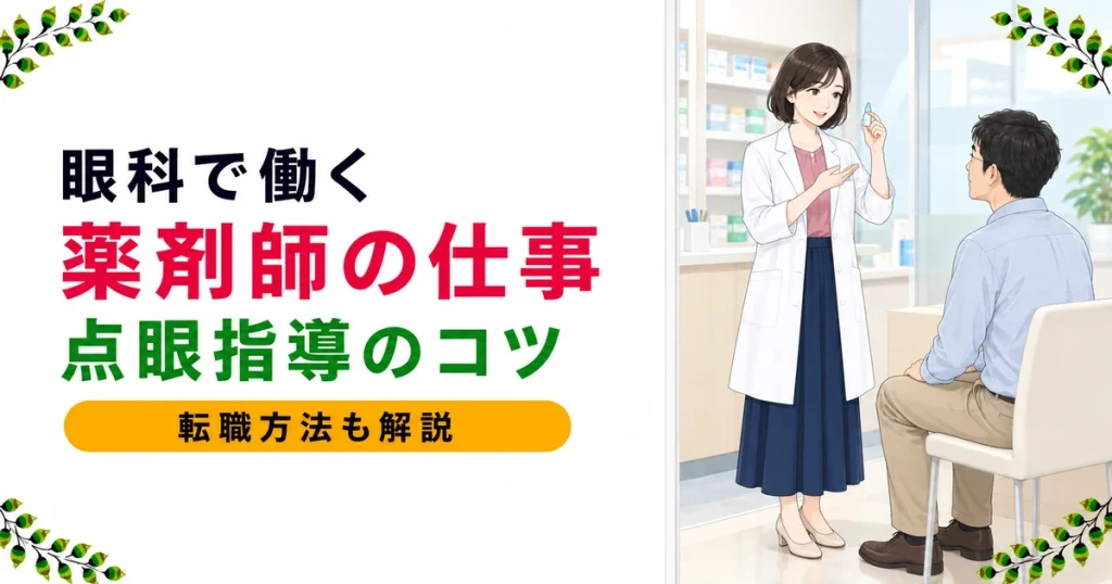 眼科薬剤師の仕事とは｜点眼指導のコツと転職方法を解説
