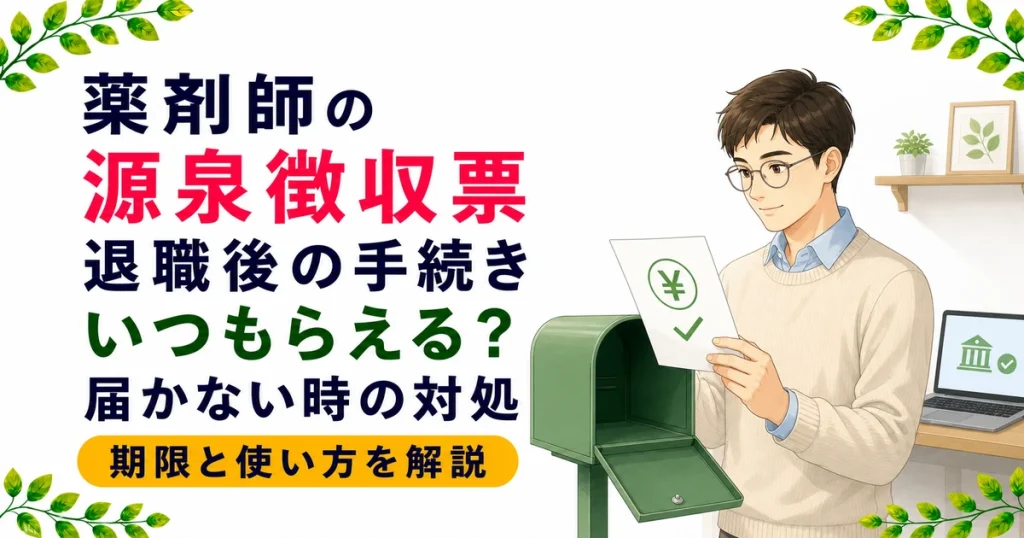 薬剤師の源泉徴収票の退職後の手続き｜いつもらえる・もらえない時