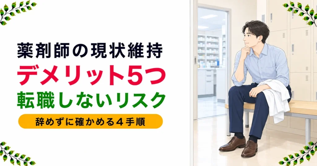 薬剤師が転職しないデメリット5つ｜現状維持のリスクと判断基準