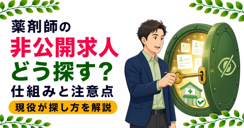 薬剤師の非公開求人の探し方は？仕組みとメリット・注意点を現役が解説