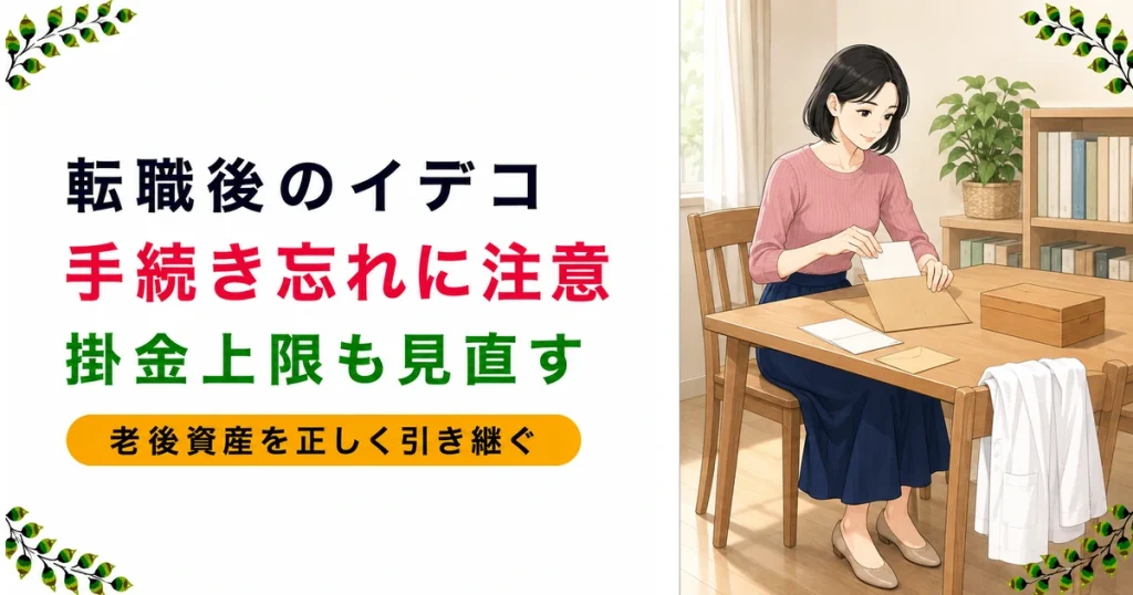 薬剤師の転職後のiDeCo活用｜手続きと掛金上限の注意点を解説