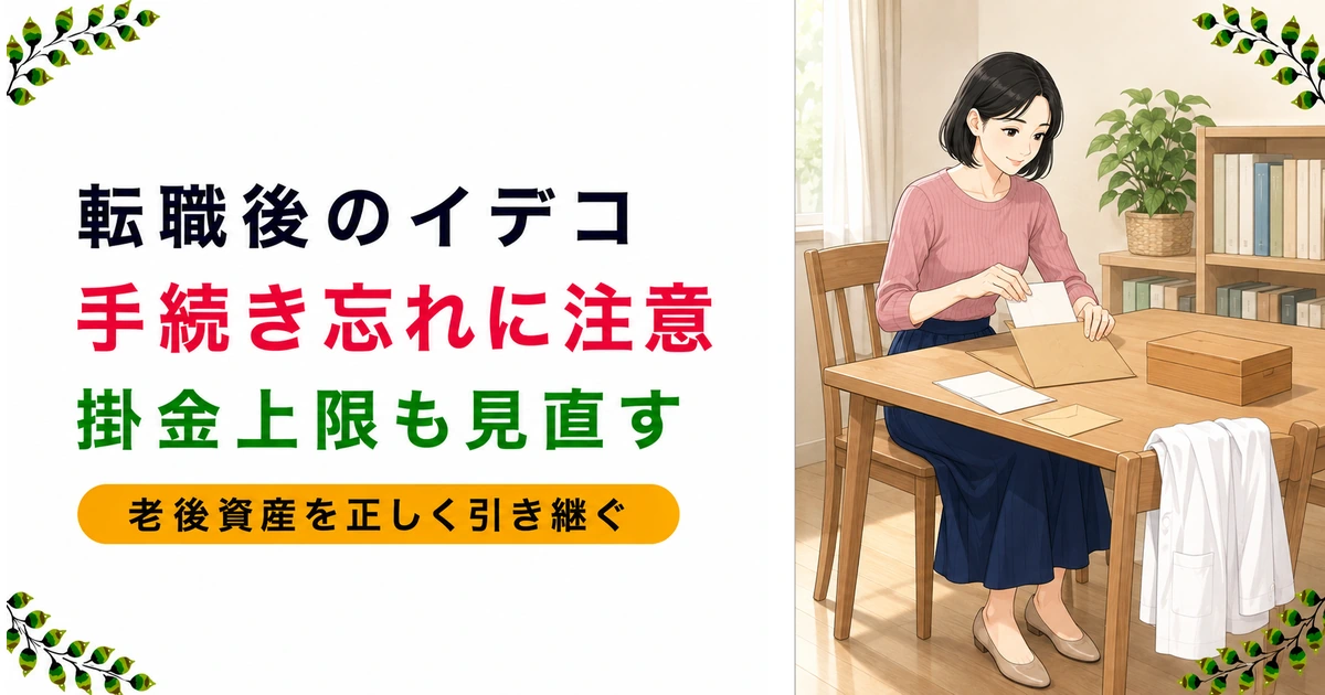 薬剤師の転職後のiDeCo活用｜手続きと掛金上限の注意点を解説