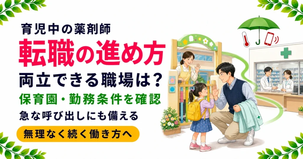 育児中の薬剤師が転職を成功させるポイント｜保育園と進め方