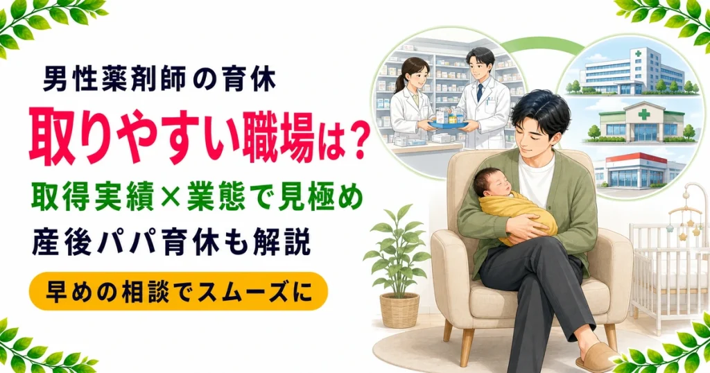 男性薬剤師が育休を取りやすい職場の選び方｜見極め2軸
