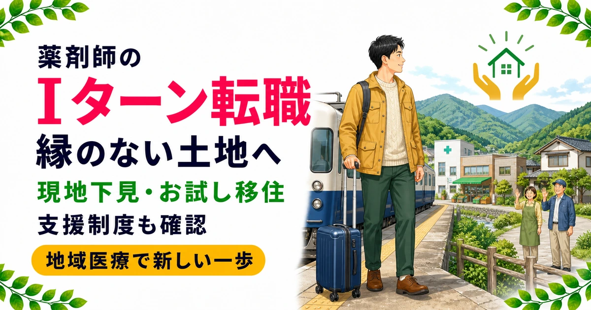 薬剤師のIターン転職｜縁のない土地で成功する準備と移住支援を現役が解説