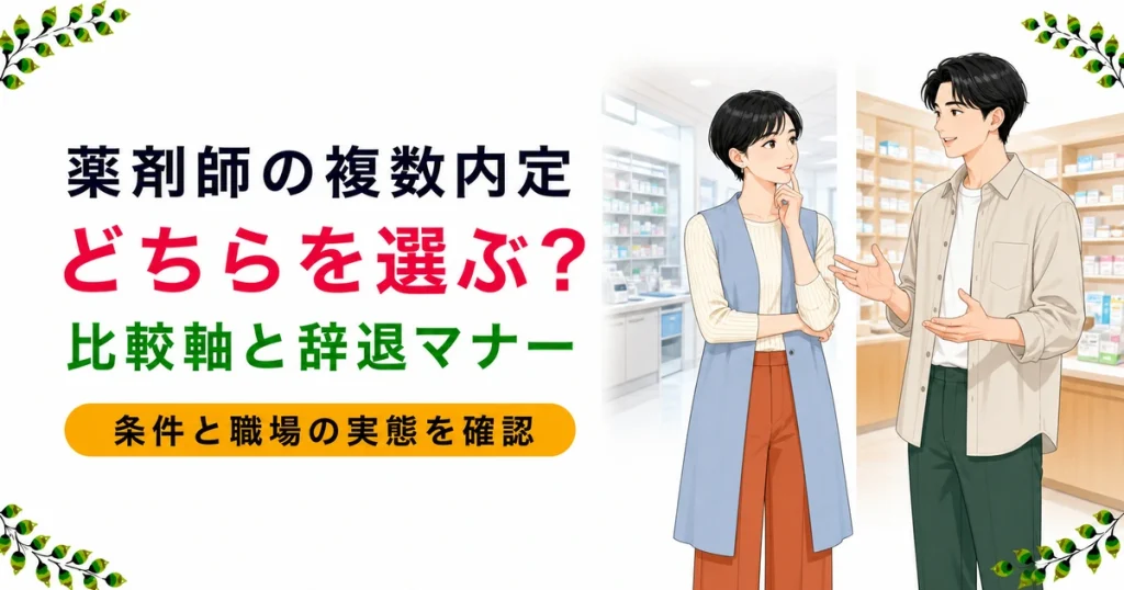 薬剤師の複数内定の選び方｜判断軸・保留・辞退マナーまで