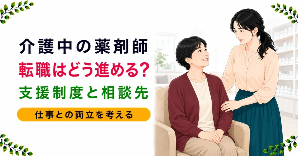 介護中の薬剤師の転職｜相談先と両立支援制度・進め方を解説