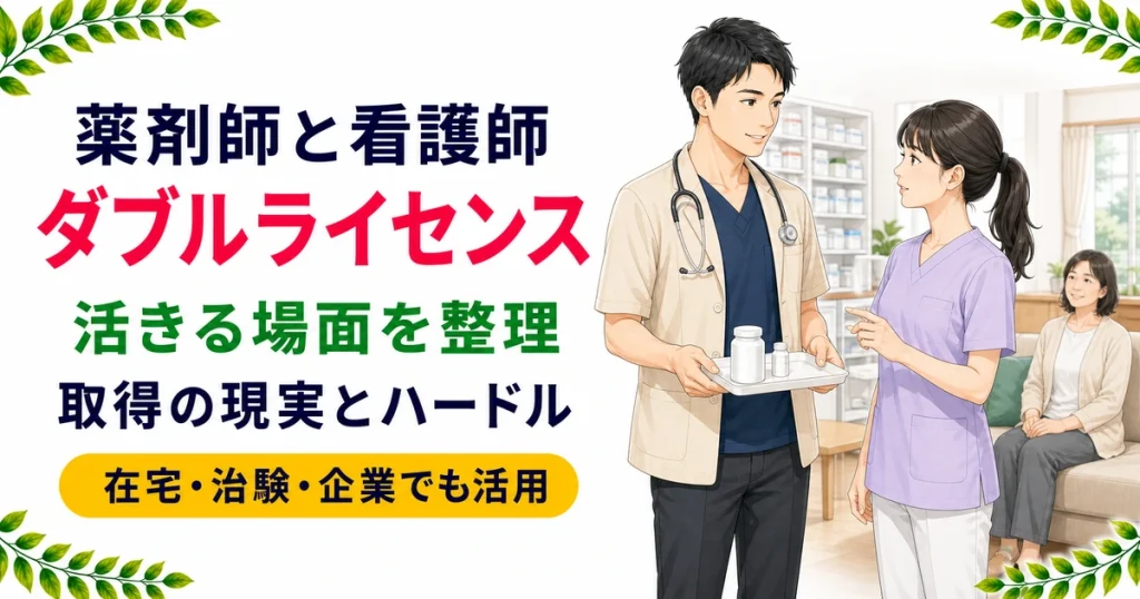 薬剤師と看護師のダブルライセンス｜活きる場面と現実的なハードル