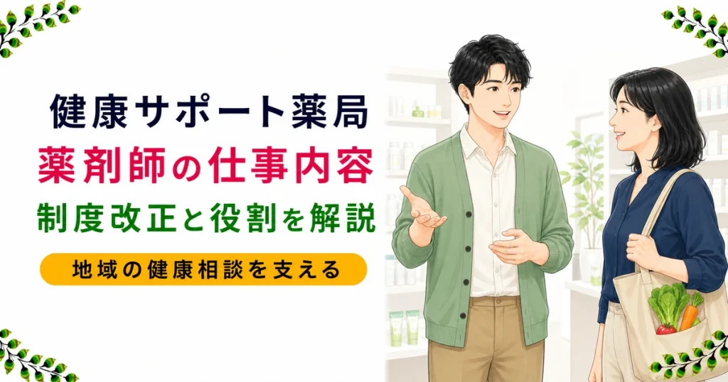 健康サポート薬局への転職とは？仕事内容と2025年改正の最新動向