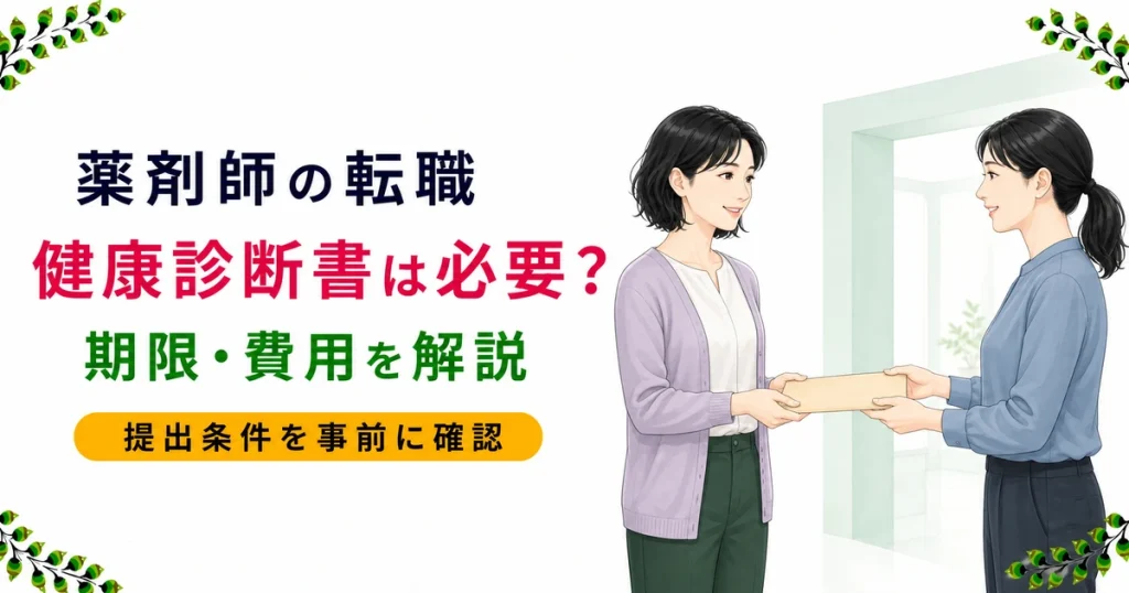 薬剤師の転職に健康診断書は必要？期限・費用・節約術を解説