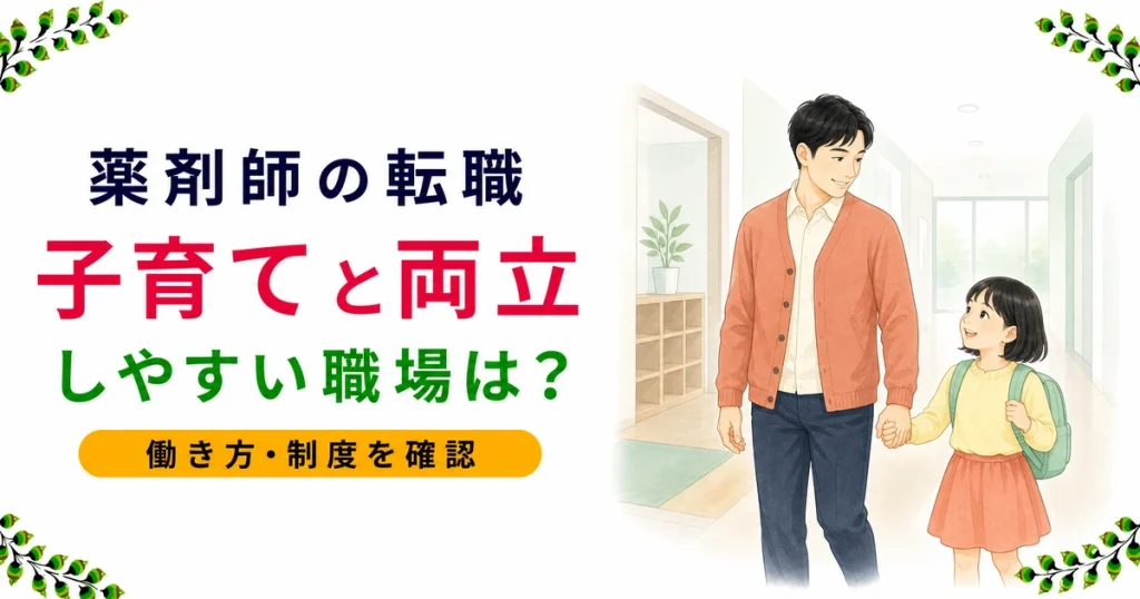 薬剤師の子育てと両立しやすい転職先｜働き方・業態別に解説