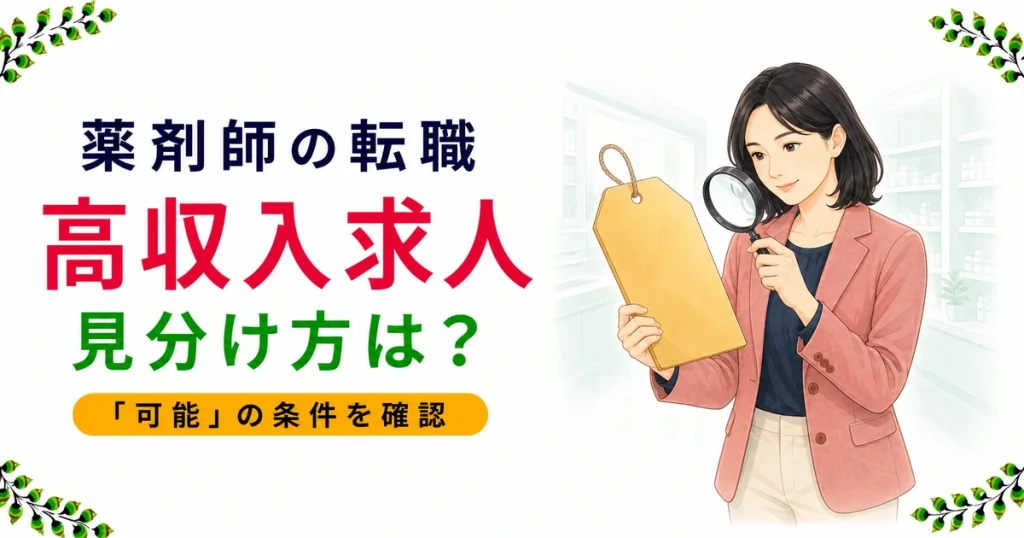 薬剤師の高収入求人の見分け方｜「年収◯◯万円可能」の落とし穴を解説