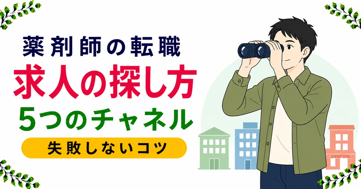 薬剤師の求人の探し方|5つのチャネルと失敗しないコツ