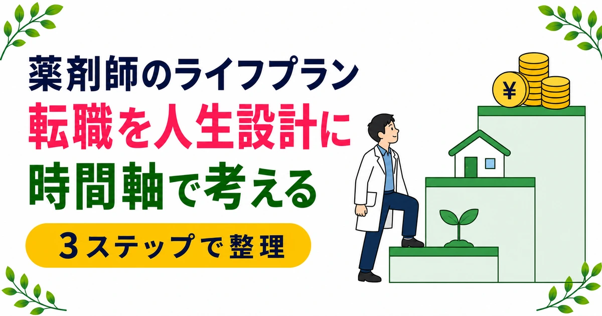 薬剤師のライフプラン設計|転職を人生の時間軸で考える方法