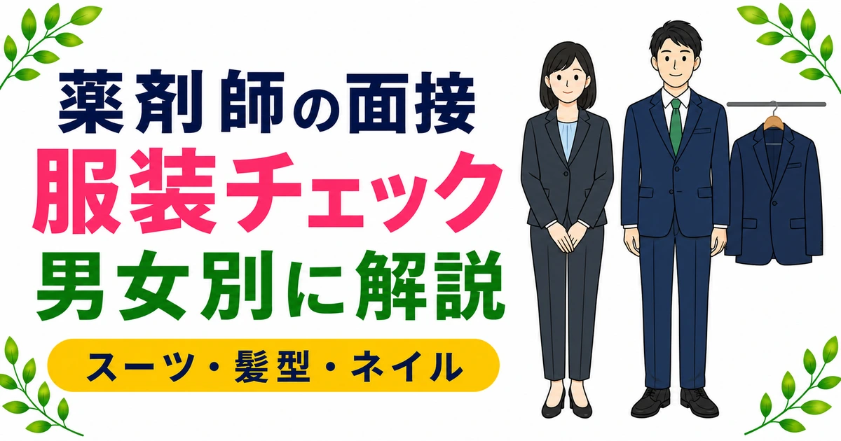 薬剤師の面接服装チェックリスト｜スーツ・髪型・ネイル・「私服OK」対応を現役薬剤師が解説