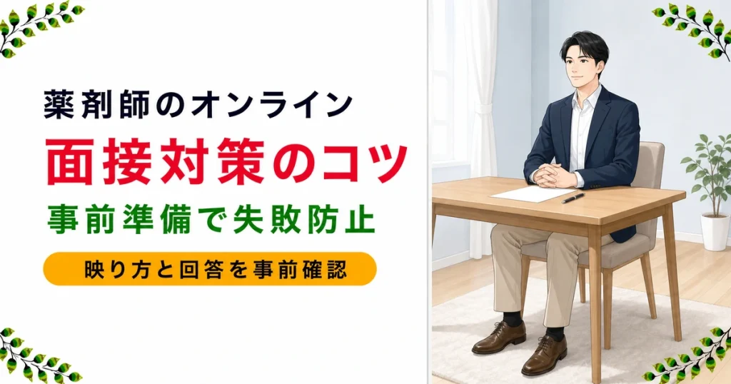 薬剤師のオンライン面接対策｜事前準備と失敗しないコツ