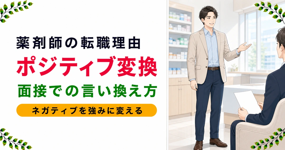 薬剤師の転職理由ポジティブ変換例10選|面接での言い換え方を解説