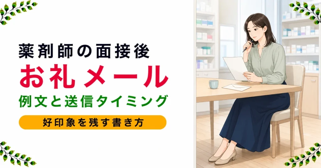 薬剤師の面接お礼メール｜例文とタイミング・注意点