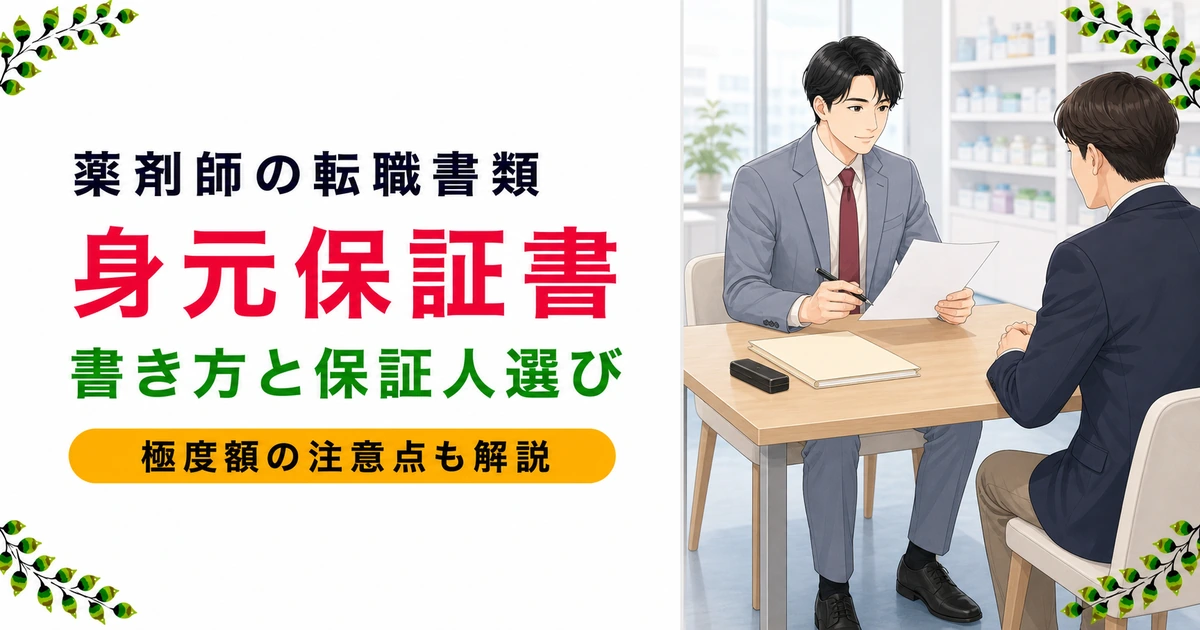 薬剤師の転職|身元保証書の書き方と保証人の選び方を解説