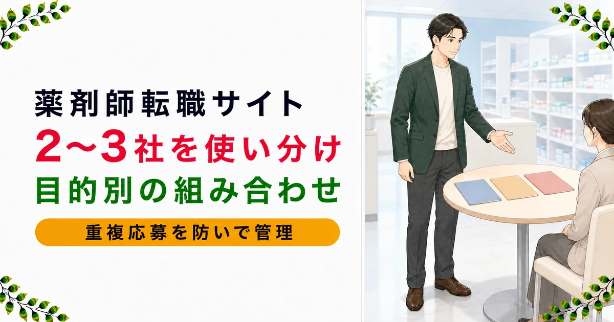 薬剤師の転職エージェントは複数登録すべき？適正な社数と重複応募の防ぎ方