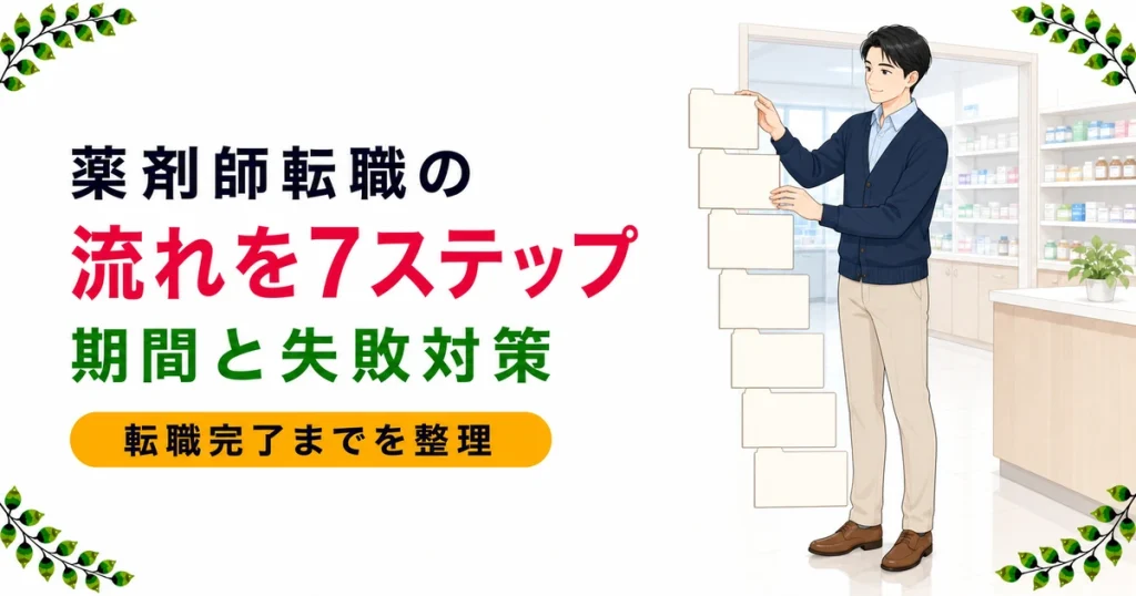 薬剤師の転職の流れを7ステップで完全解説【期間の目安・失敗しないコツ】