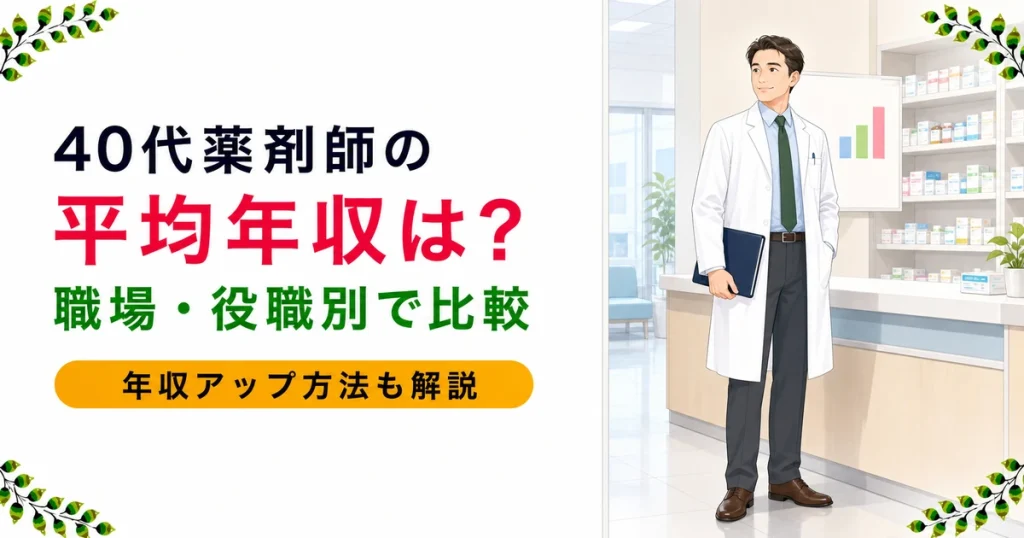 40代薬剤師の平均年収はいくら？令和7年最新データで解説
