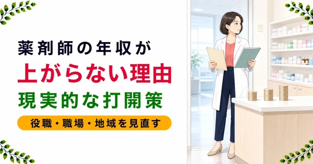 薬剤師の年収が上がらない理由とは？打開策を現役薬剤師が解説