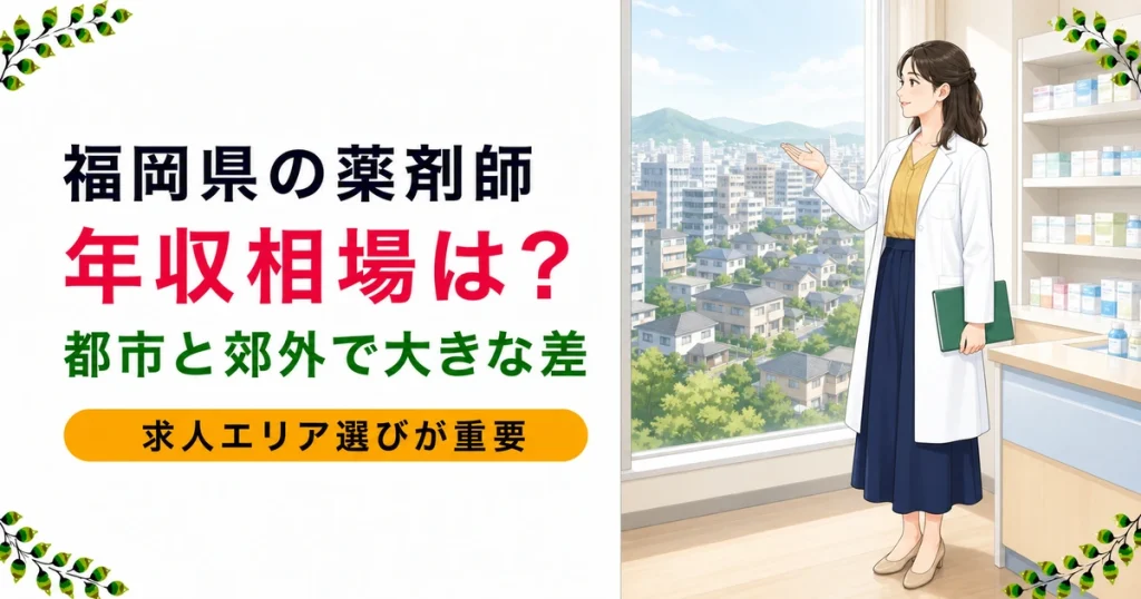 薬剤師の福岡の年収相場は？都市部と郊外で大きく違う実態