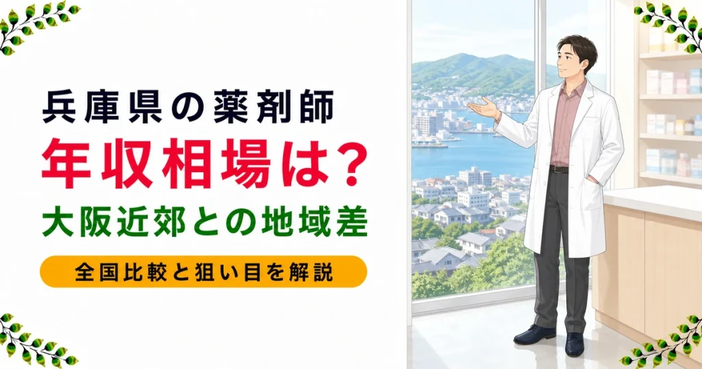 薬剤師の兵庫・大阪近郊の年収相場は？全国比較と狙い目を解説