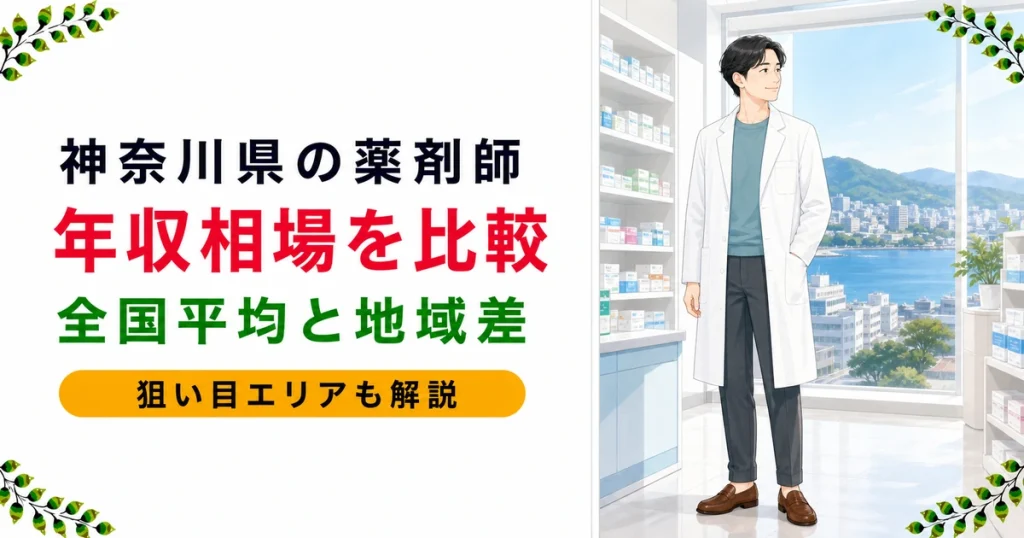 薬剤師の神奈川の年収相場は？全国比較と狙い目エリアを解説