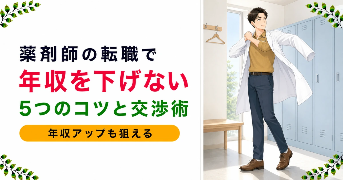 薬剤師が年収を下げない転職の方法|5つのコツと交渉術