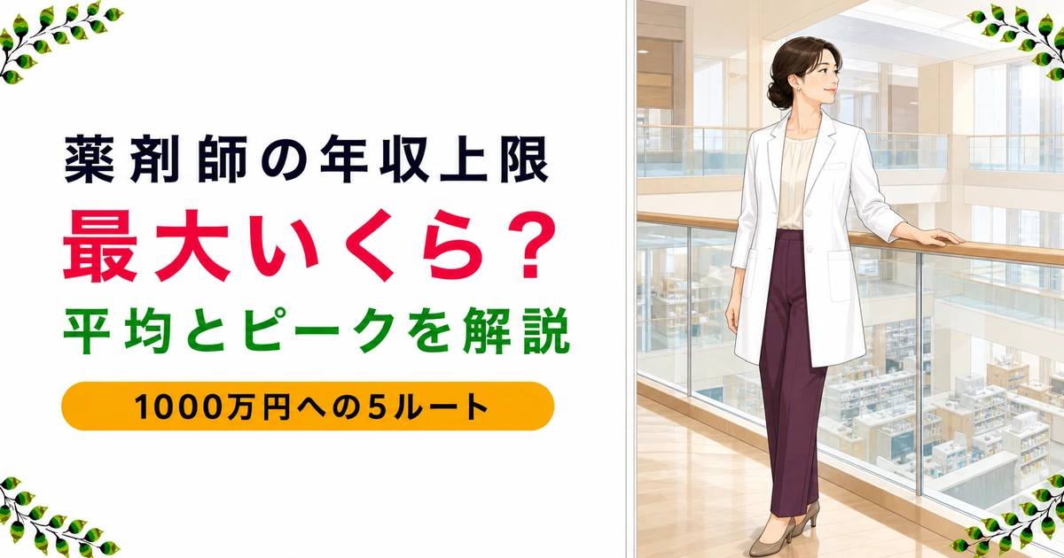 薬剤師の年収の上限は?最大どこまで上がるか徹底解説