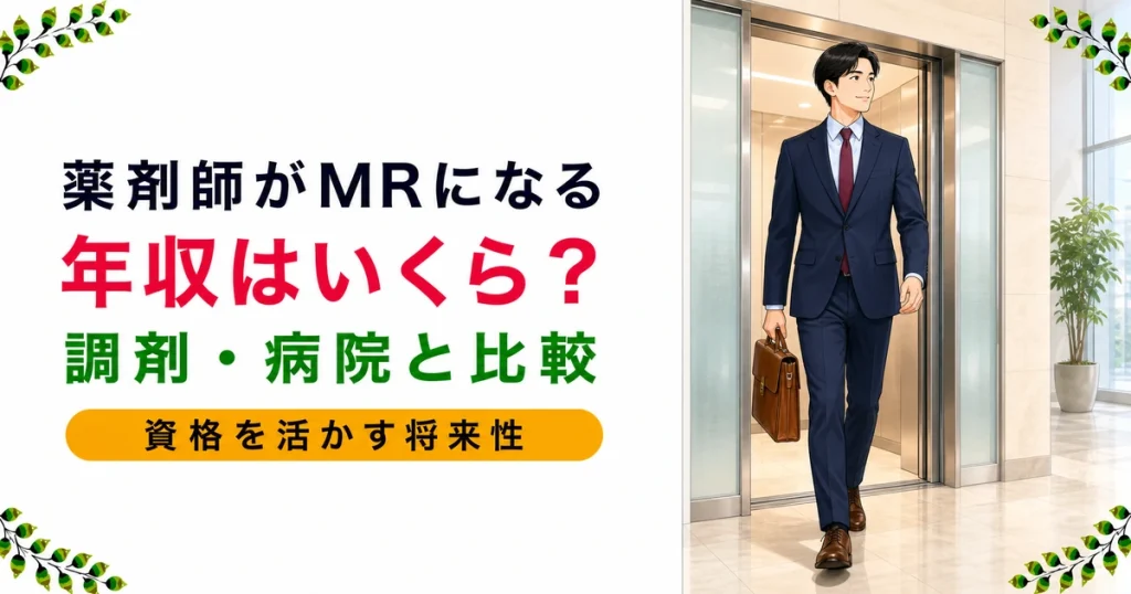 薬剤師がMRになると年収はいくら？相場と調剤・病院との違いを解説