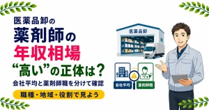医薬品卸の薬剤師の年収相場｜「高い」と言われる数字の正体