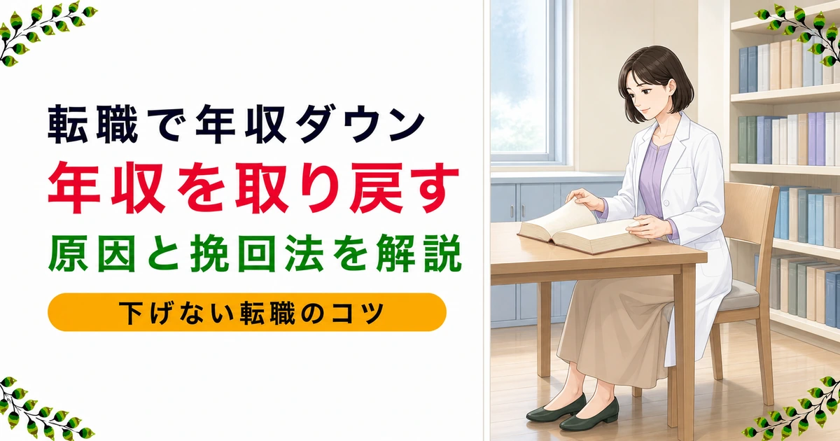 薬剤師は転職の年収ダウンを回復できる|原因と挽回のコツ