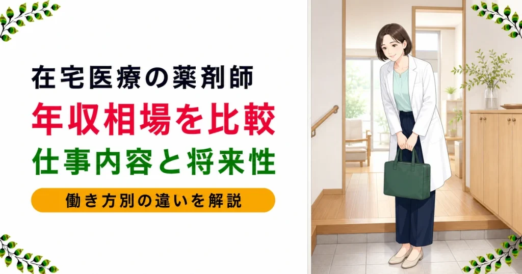在宅医療の薬剤師の年収相場は？働き方別の違いと将来性を解説