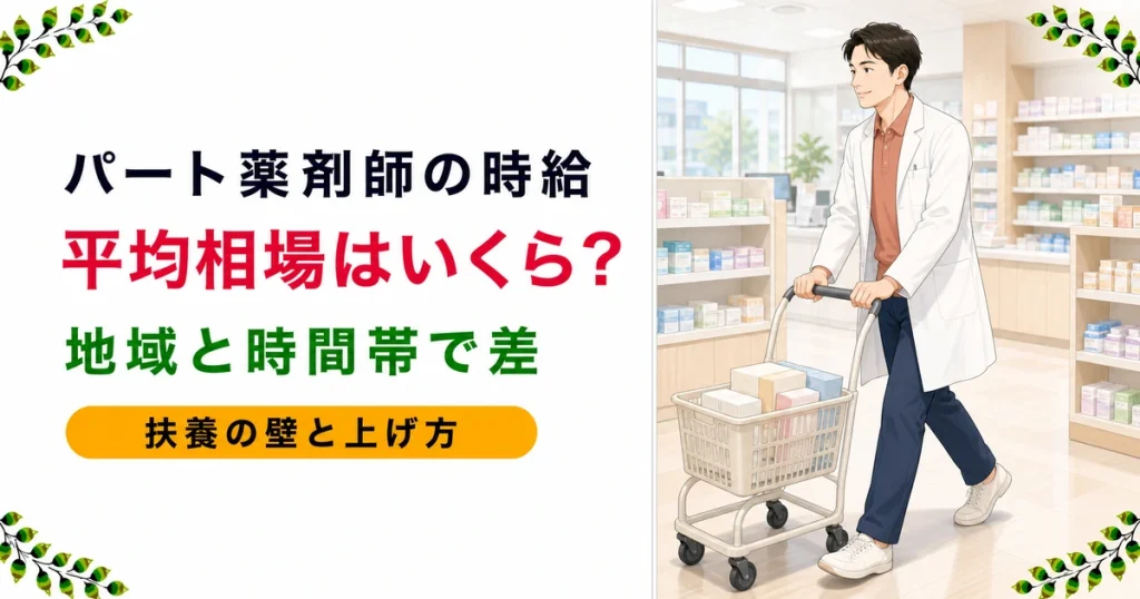 パート薬剤師の平均時給はいくら？相場と高く働く方法を現役薬剤師が解説