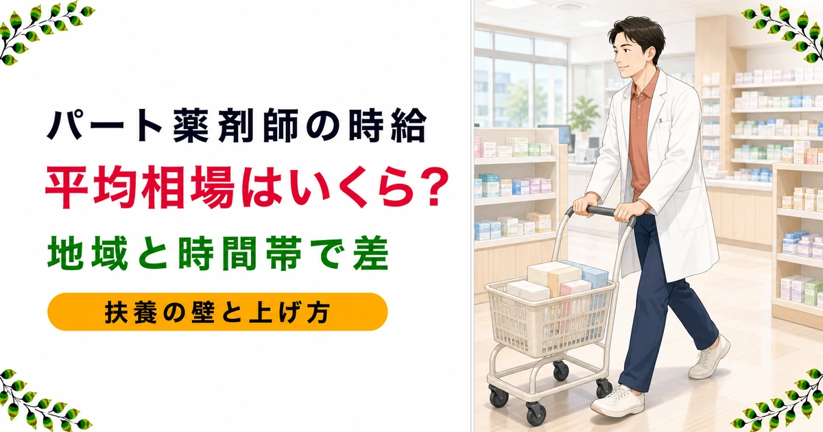パート薬剤師の平均時給はいくら?相場と高く働く方法を現役薬剤師が解説